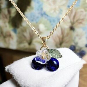 Blueberry Flower Necklace